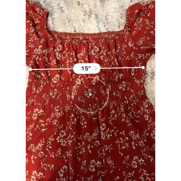 Vacay Floral Off Shoulder Shirred Waist Dress - Picture 5 of 11